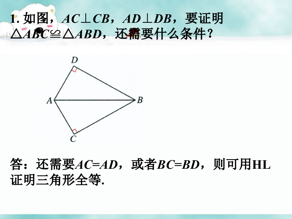 课外练习_直角三角形全等的判定