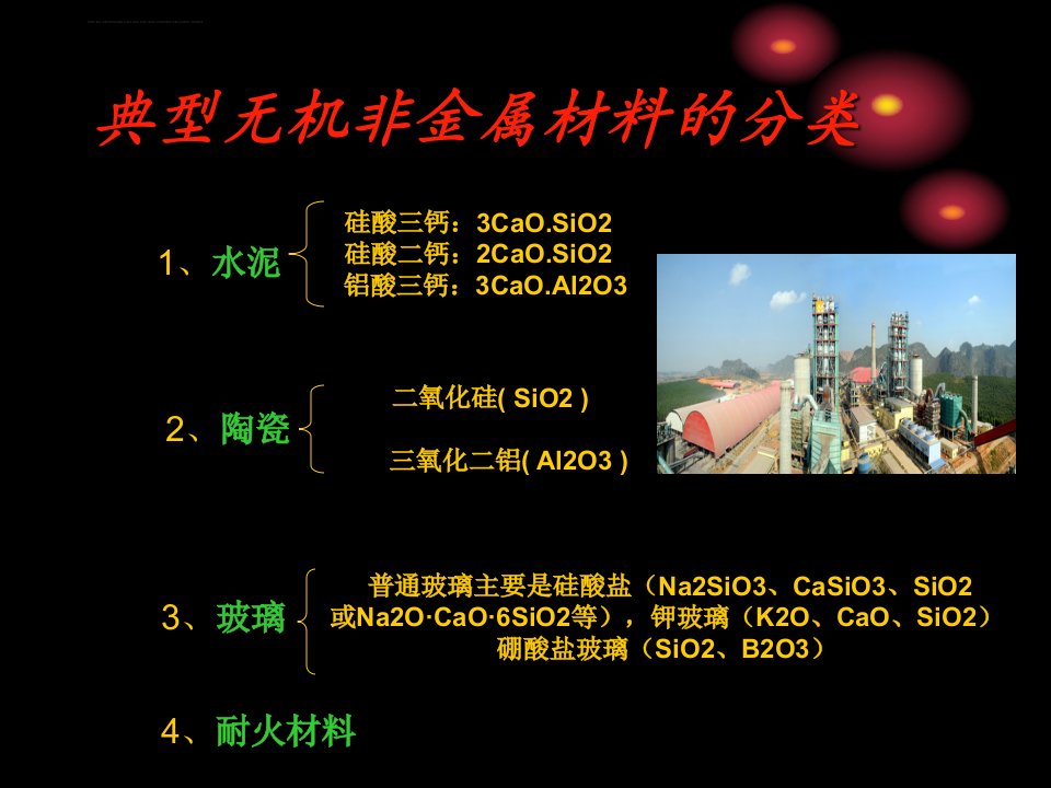 无机非金属材料分类课件