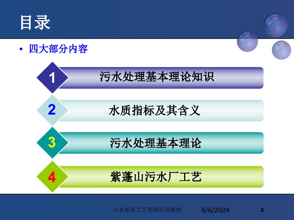 污水处理工艺管理培训教材课件