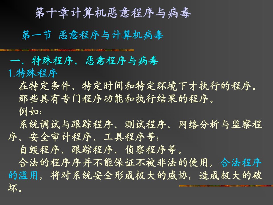 信息安全10系统恶意程序1课件