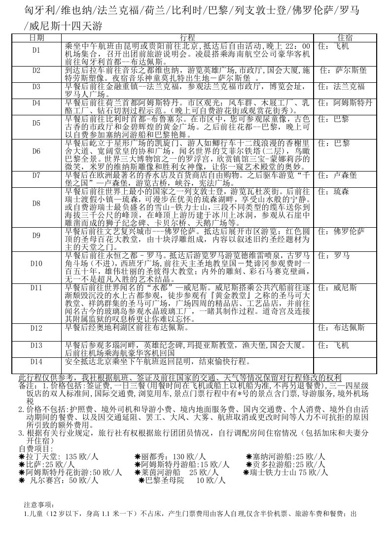 旅游行业-下载行程西双版纳旅游行程