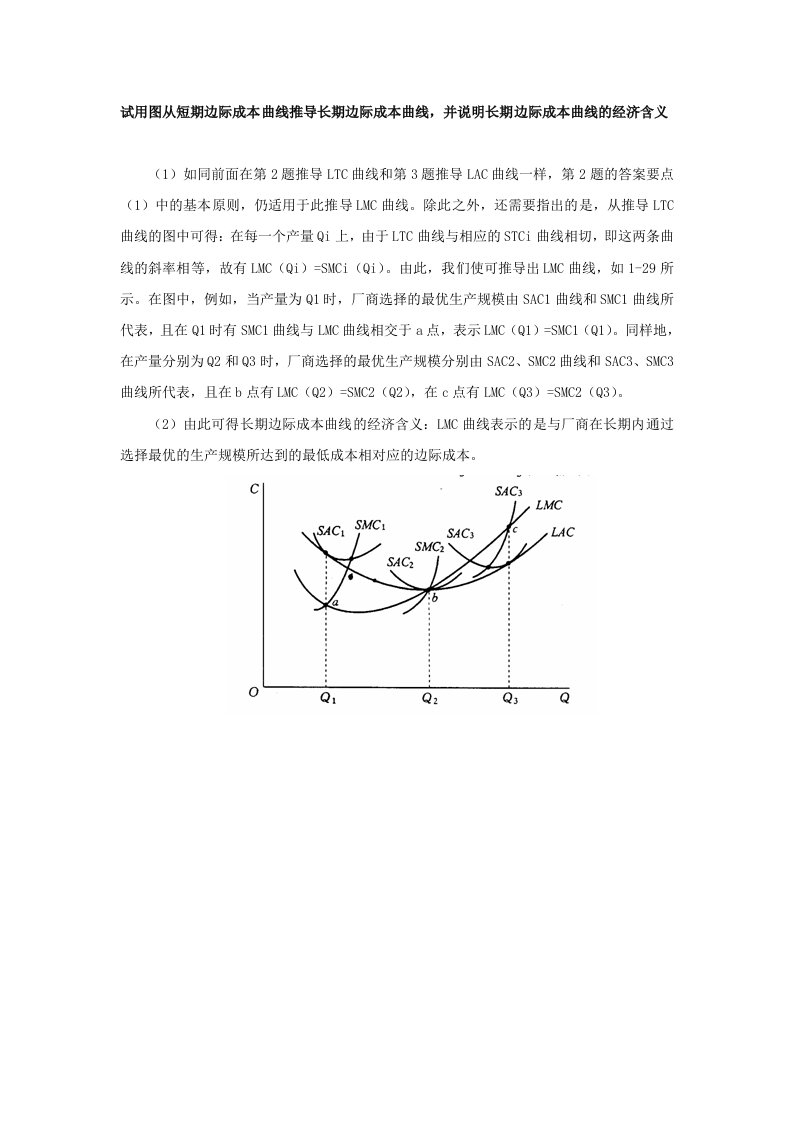 1试用图从短期边际成本曲线推导长期边际成本曲线.doc