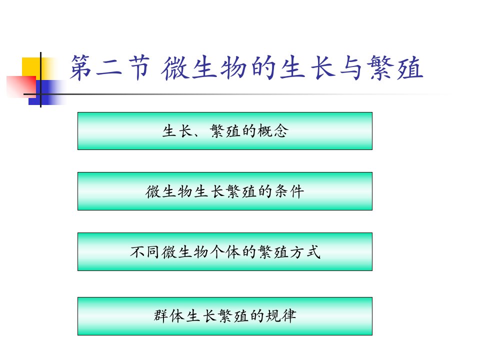 微生物的生长繁殖