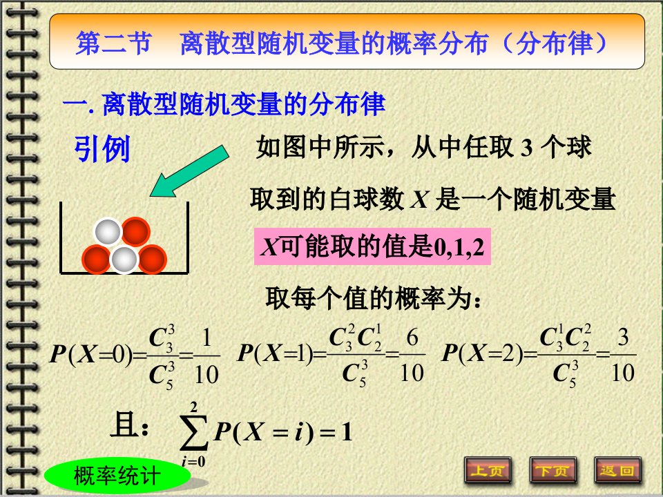 离散型随机变量的概率分布(分布律)