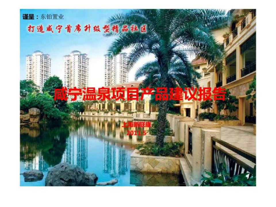 湖北咸宁温泉项目产品建议报告2011年前期策划_1579860603