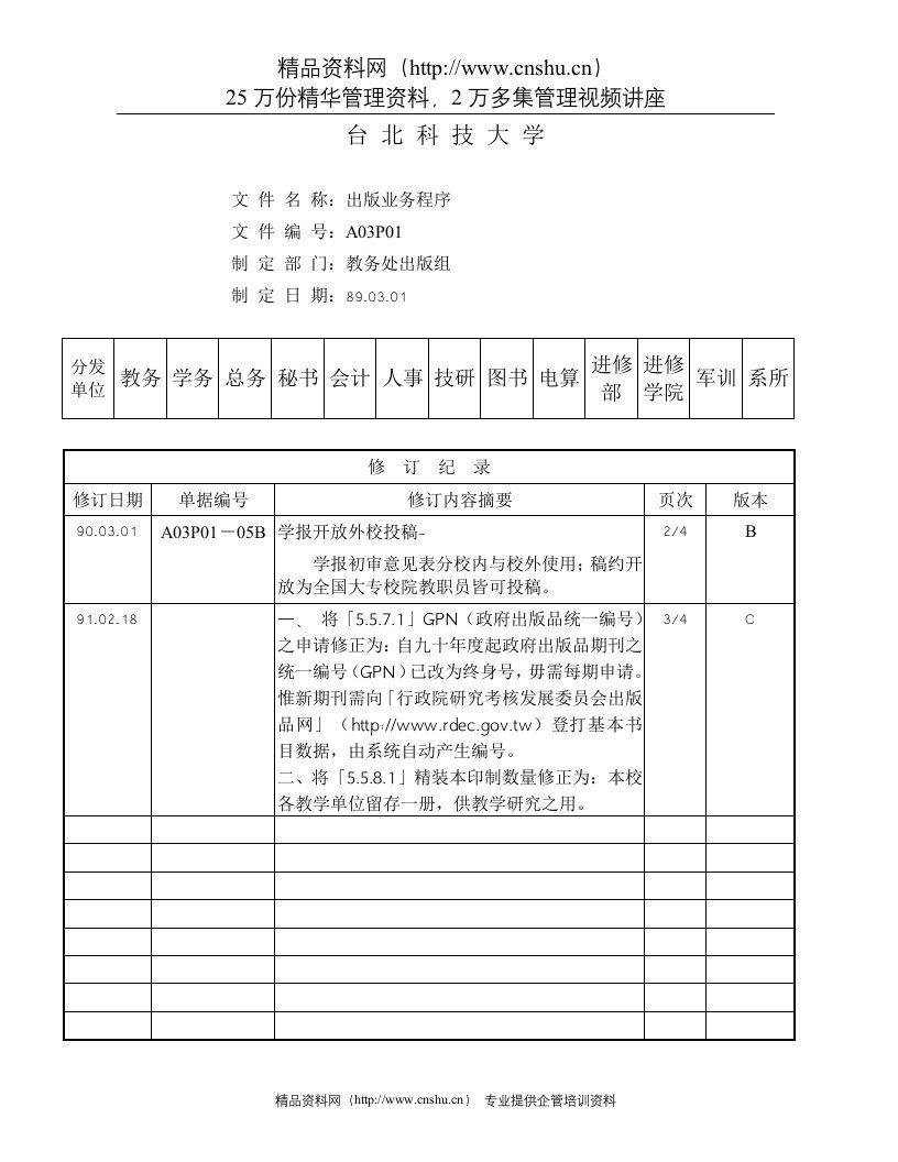 出版业务程序-C