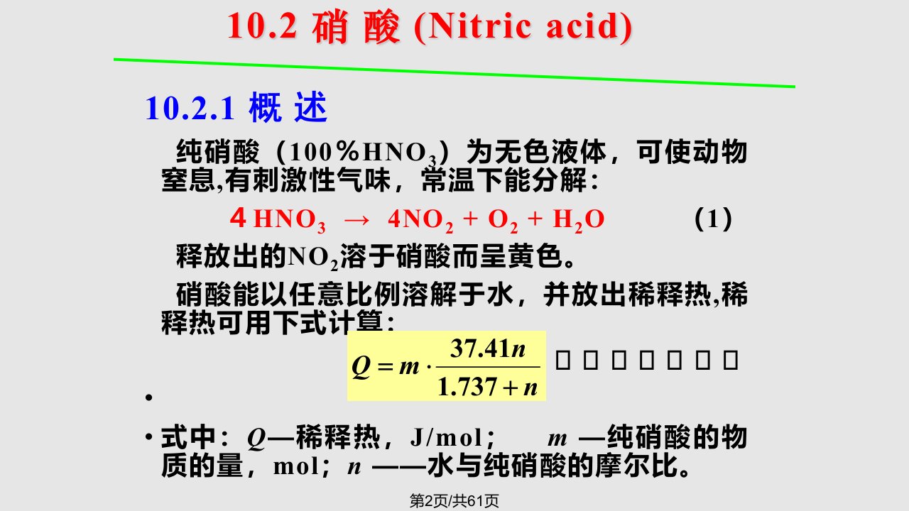 硝酸部分概要