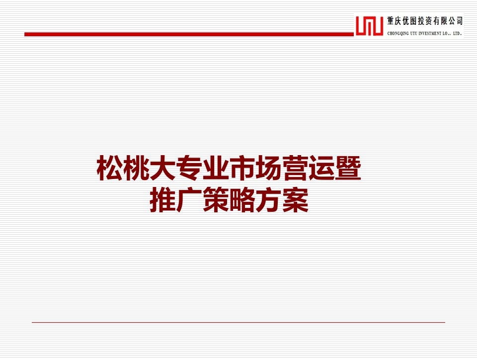 [精选]松桃大市场运营推广策略方案