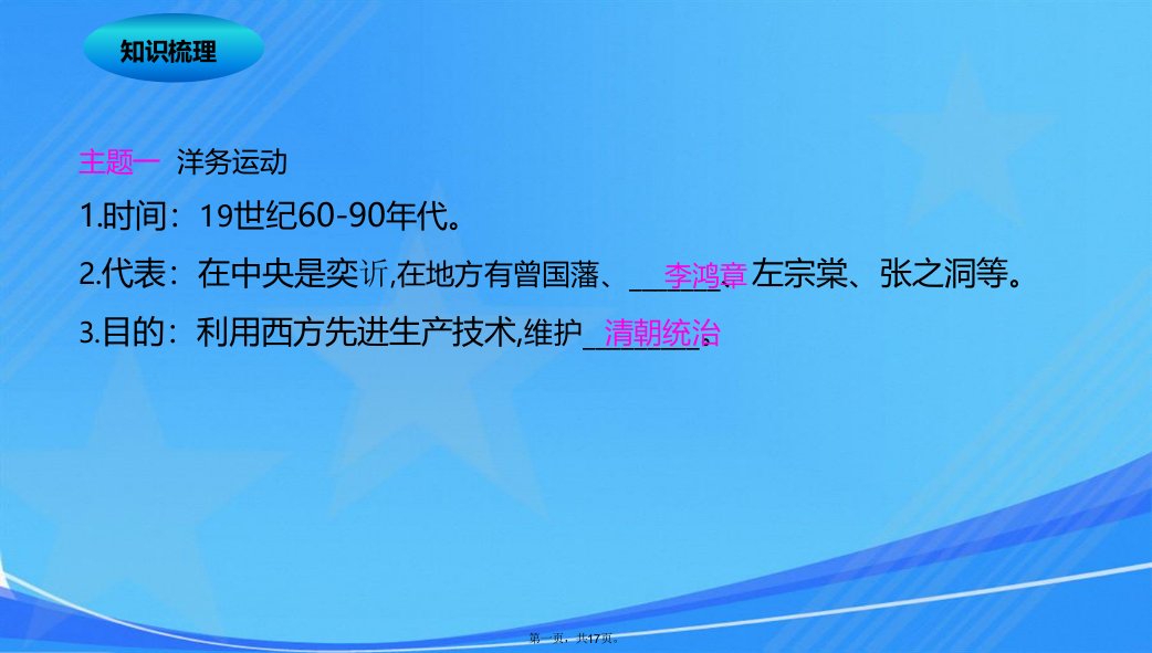 中考历史一轮专题复习近代化的探索课件