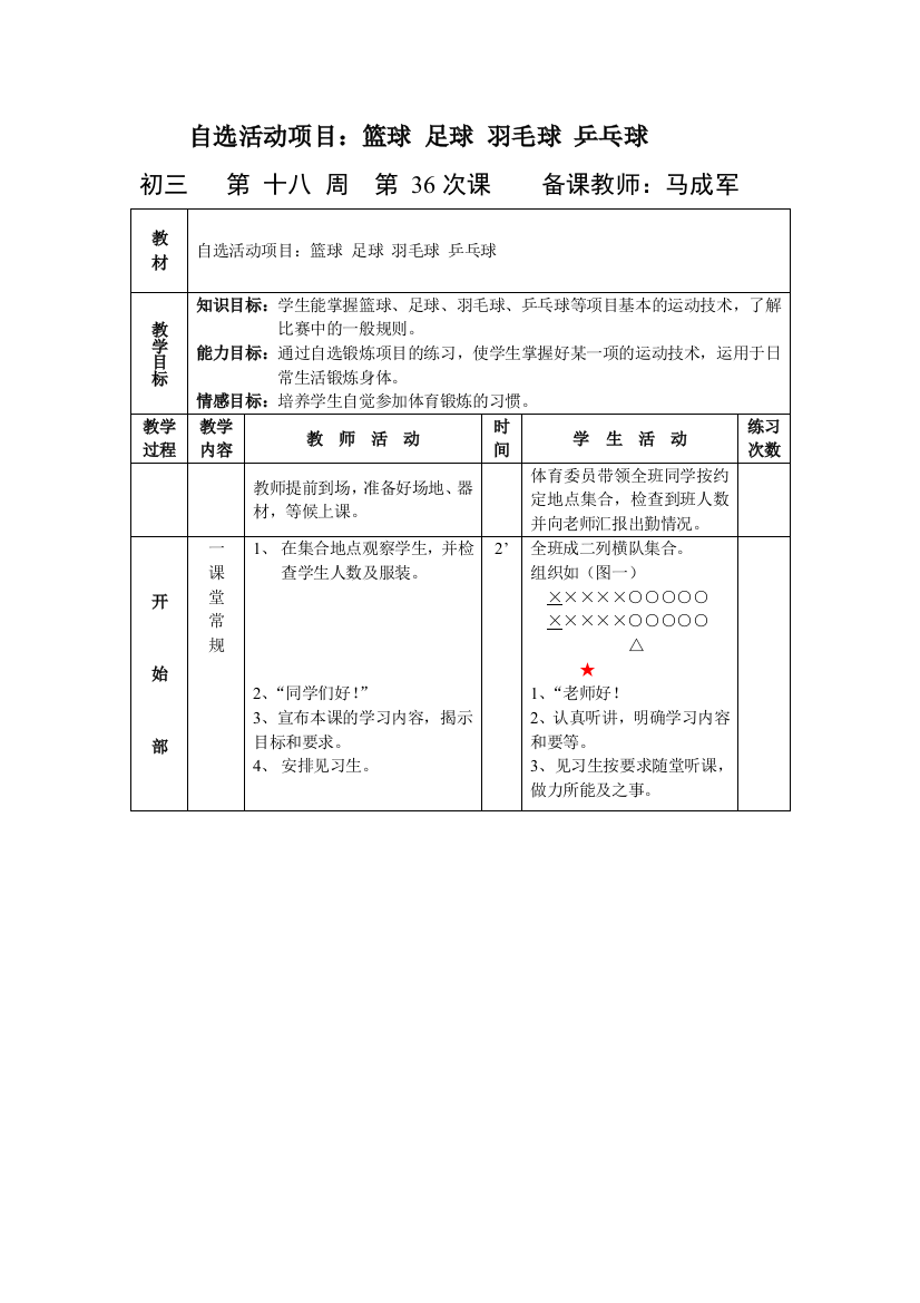 自选活动项目