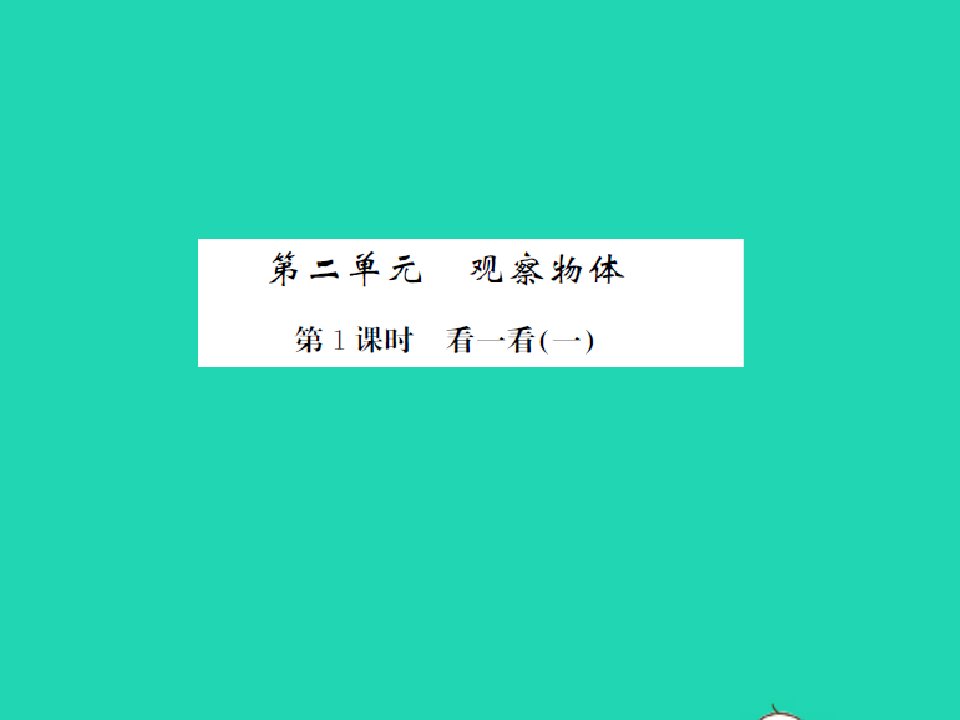 2022春一年级数学下册第二单元观察物体第1课时看一看一习题课件北师大版202