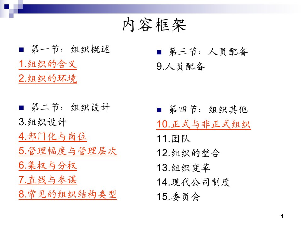 管理学基础第六章组织精简