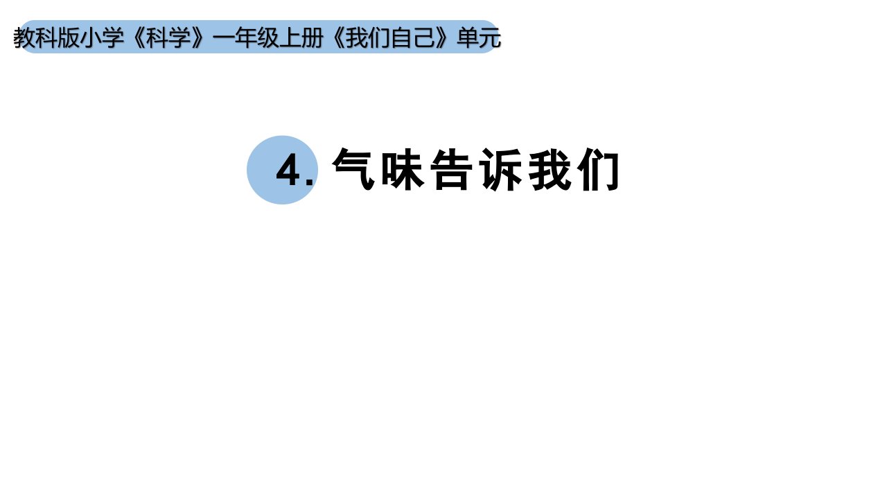 小学科学新教科版一年级上册第二单元第4课《气味告诉我们》教学课件（2024秋）