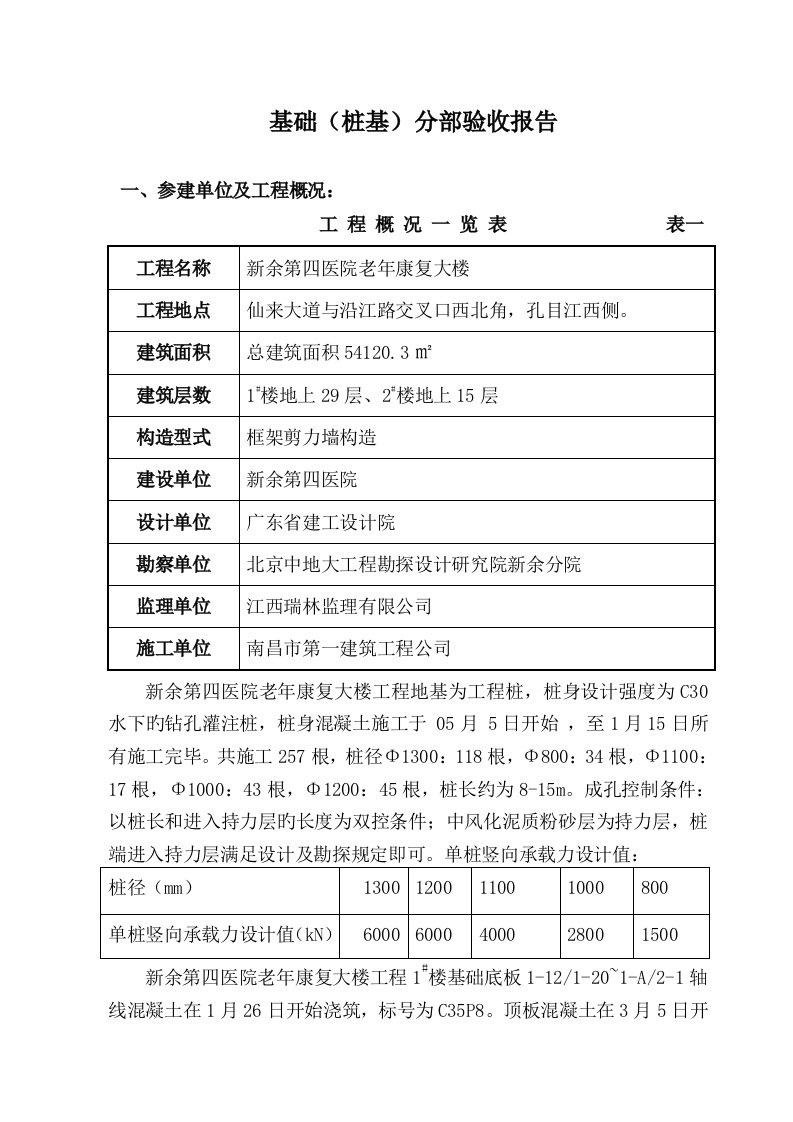 桩基验收总结