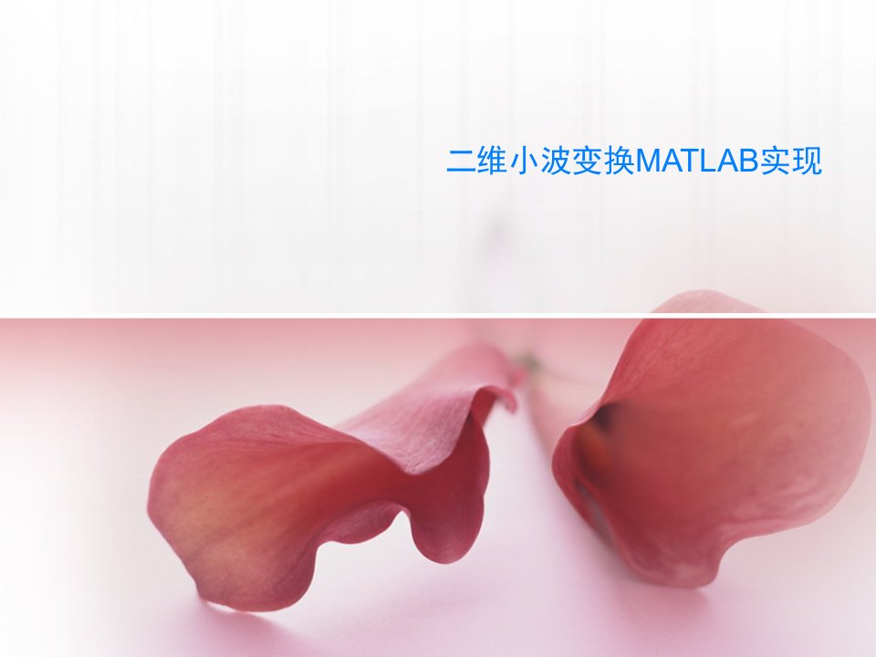 二维小波变换MATLAB实现