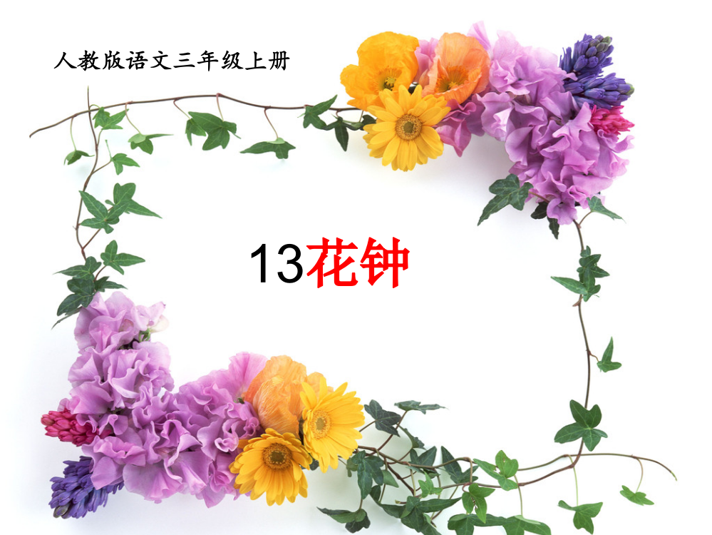 三年级语文13《花钟》PPT