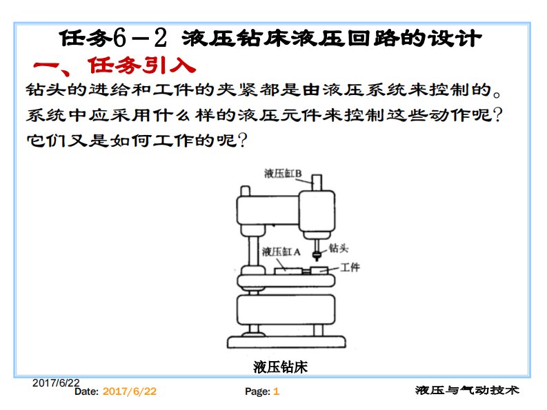 液压钻床液压回路设计