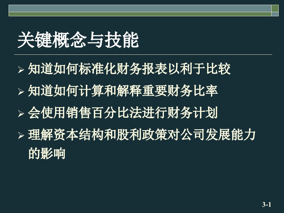 利用财务报表课程分析