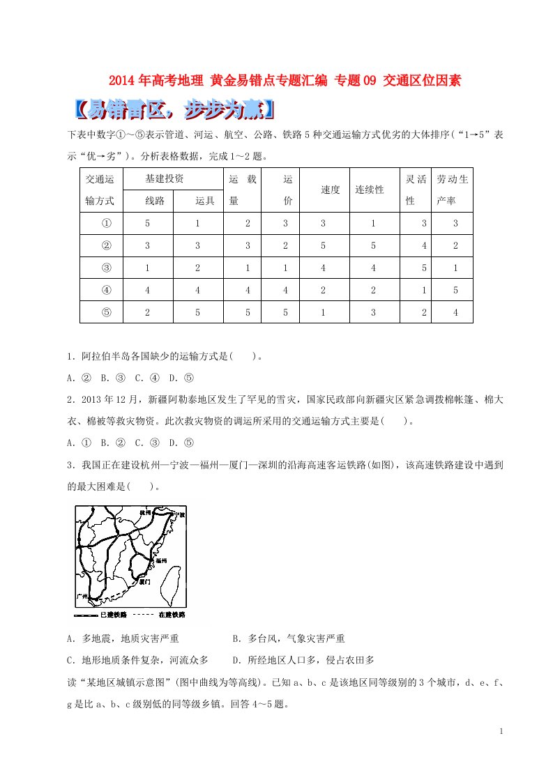 高考地理