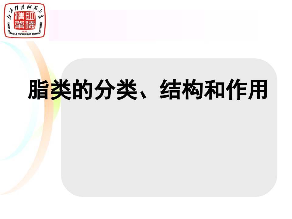 脂类的分类、结构与作用