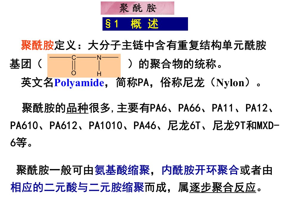 尼龙介绍专业知识课件