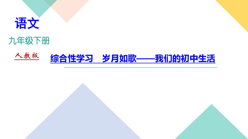 2020-2021年九年级下册人教版语文习题课件