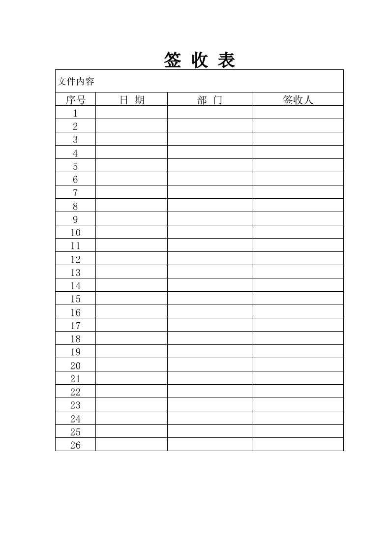 制度下发签收表