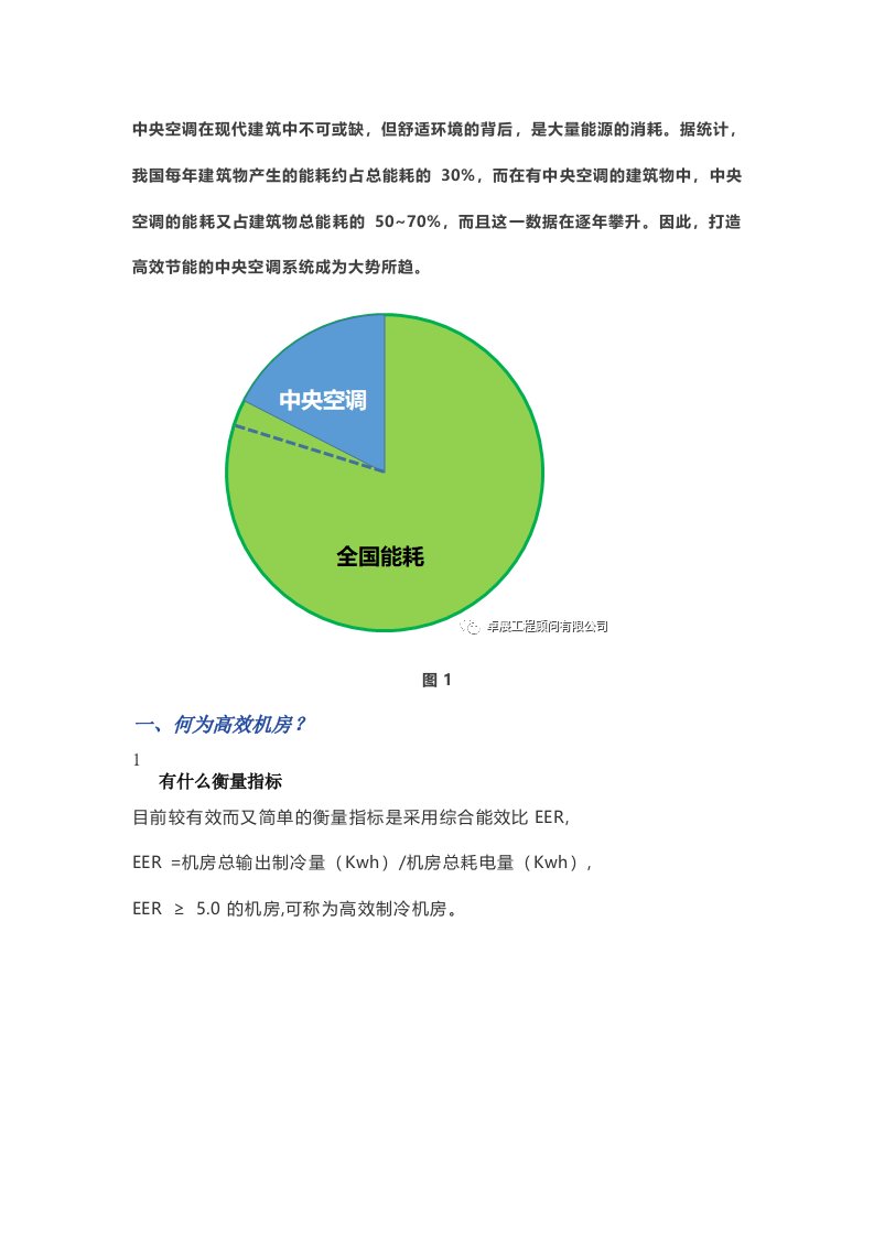 中央空调高效机房简述介绍