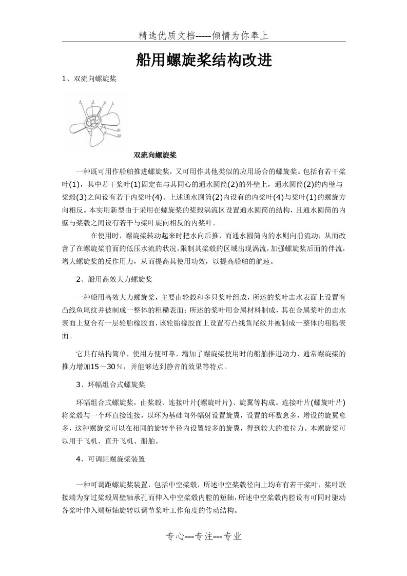 船用螺旋桨结构改进(共3页)