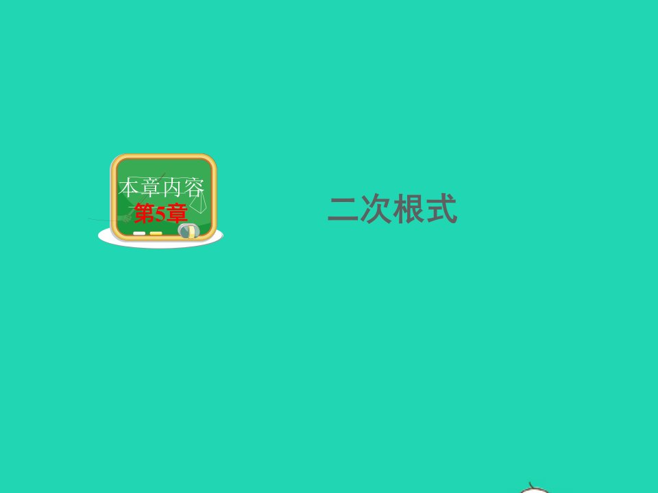 八年级数学上册第5章二次根式5.1二次根式课件新版湘教版