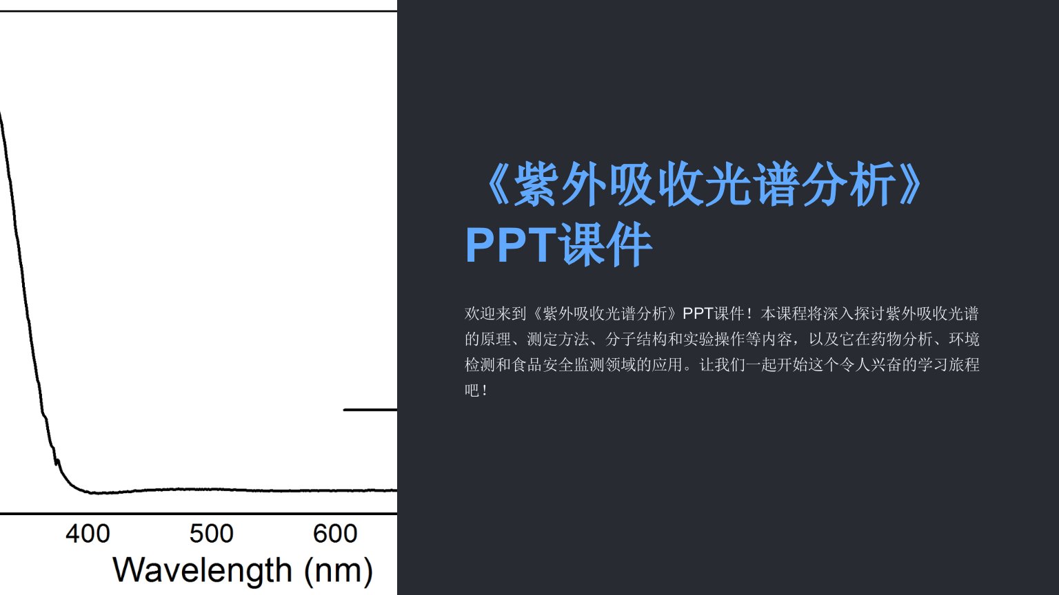 《紫外吸收光谱分析》课件