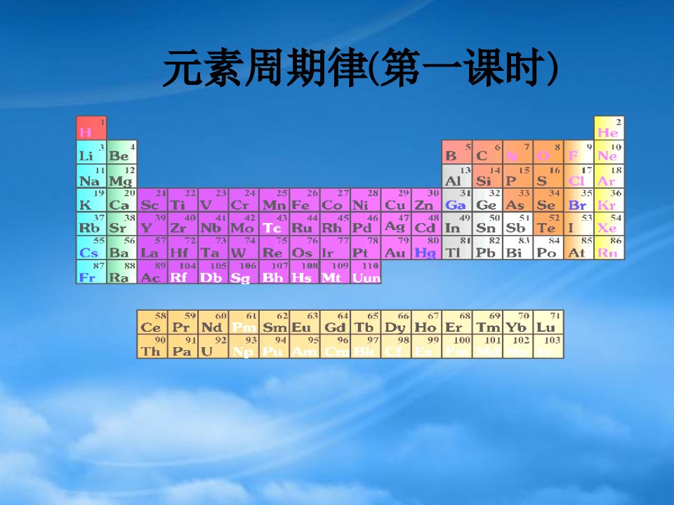 年江苏省淮安中学高一化学元素周期律(第一课时)新课标