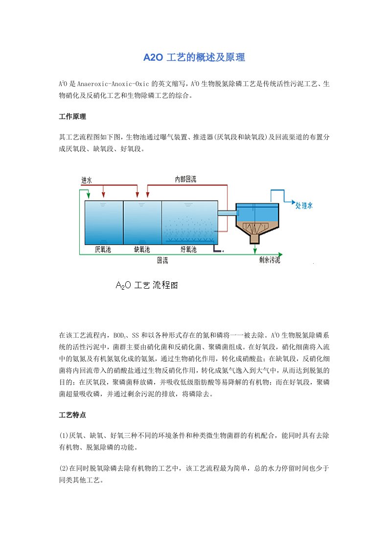 A2O工艺的概述及原理