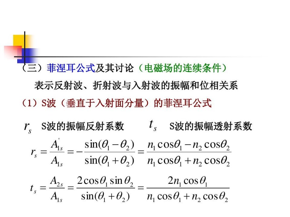 菲涅耳公式,全反射,反射