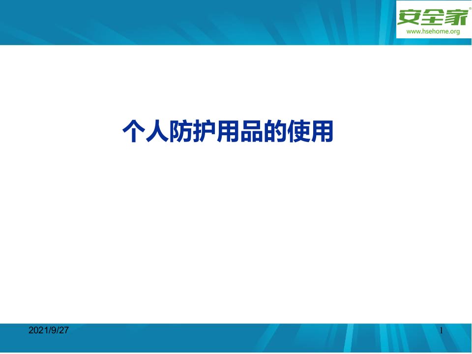 劳动防护用品使用培训（PPT31页)