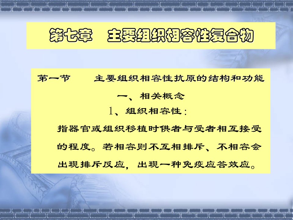 第七章主要组织相容性复合物