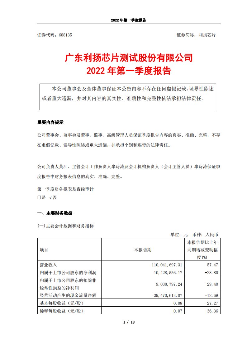 上交所-2022年第一季度报告-20220428