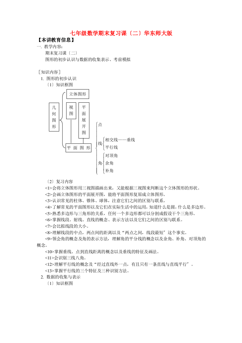 （整理版）七年级数学期末复习课（二）华东师大