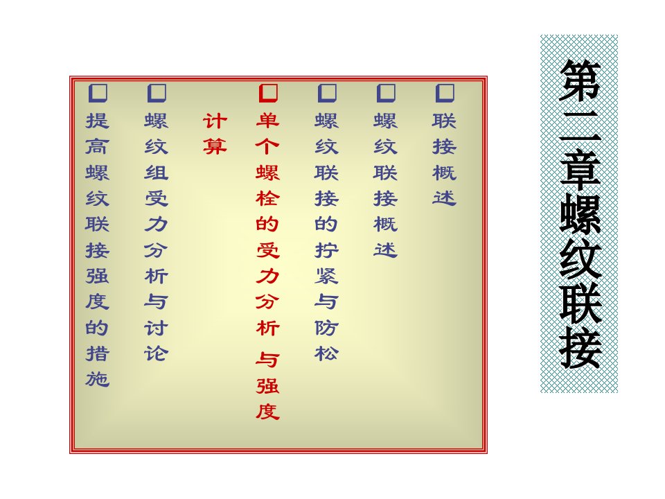 机械设计第二章螺纹联接PPT课件