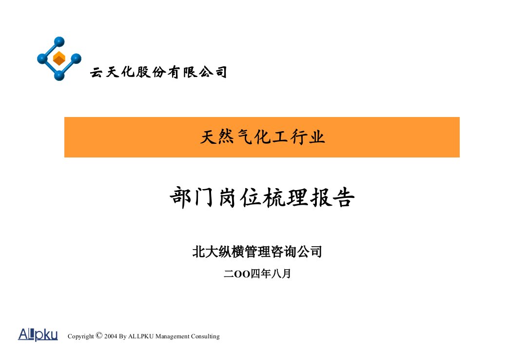 《云天化公司(天然气化工行业)部门岗位梳理报告》(91页)-石油化工