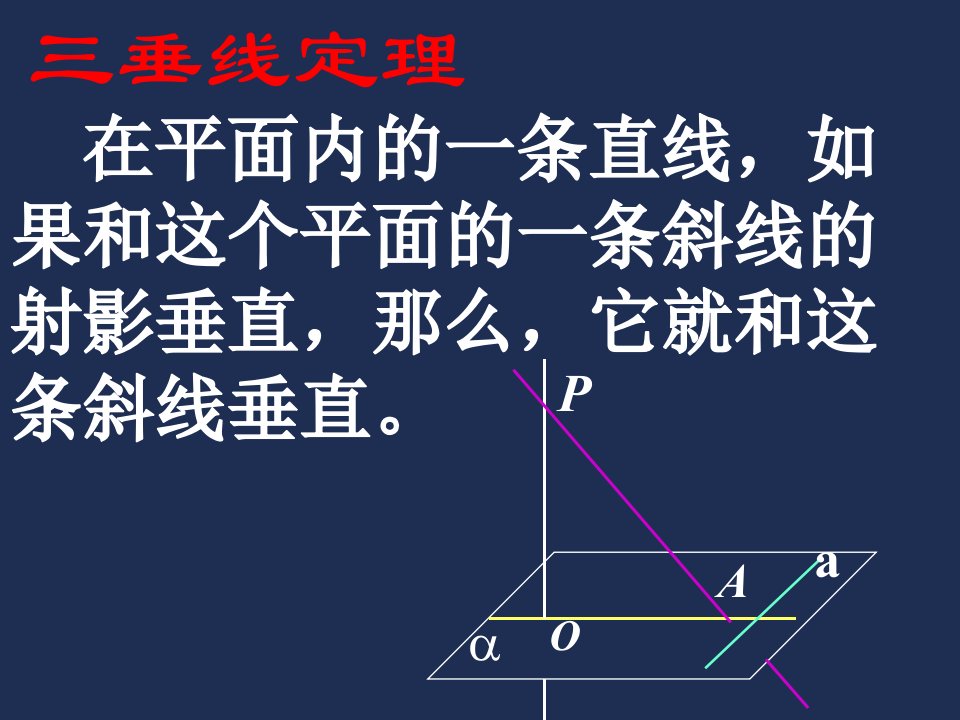 高二数学三垂线定理应用