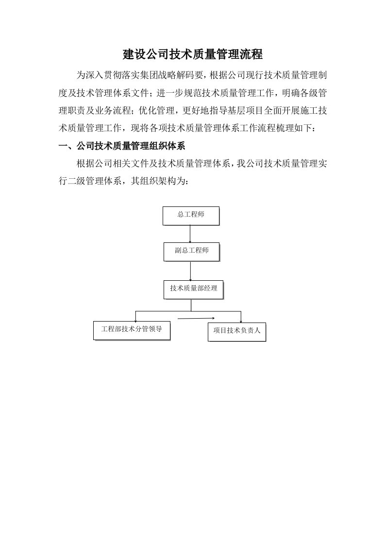 技术质量管理流程