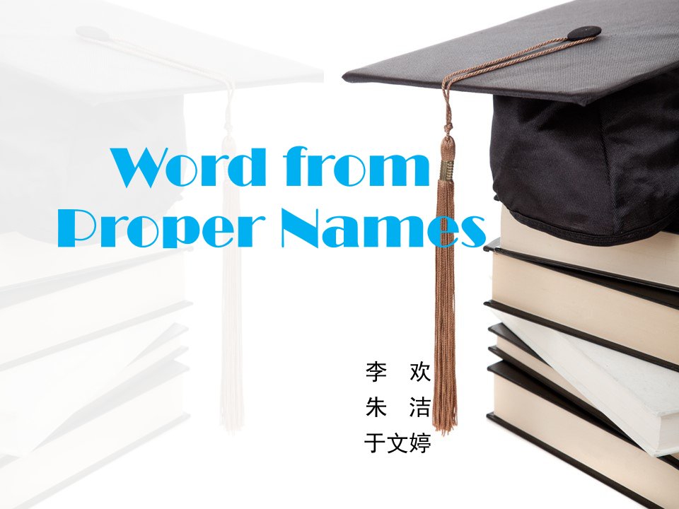 词汇学wordfrompropernames课件