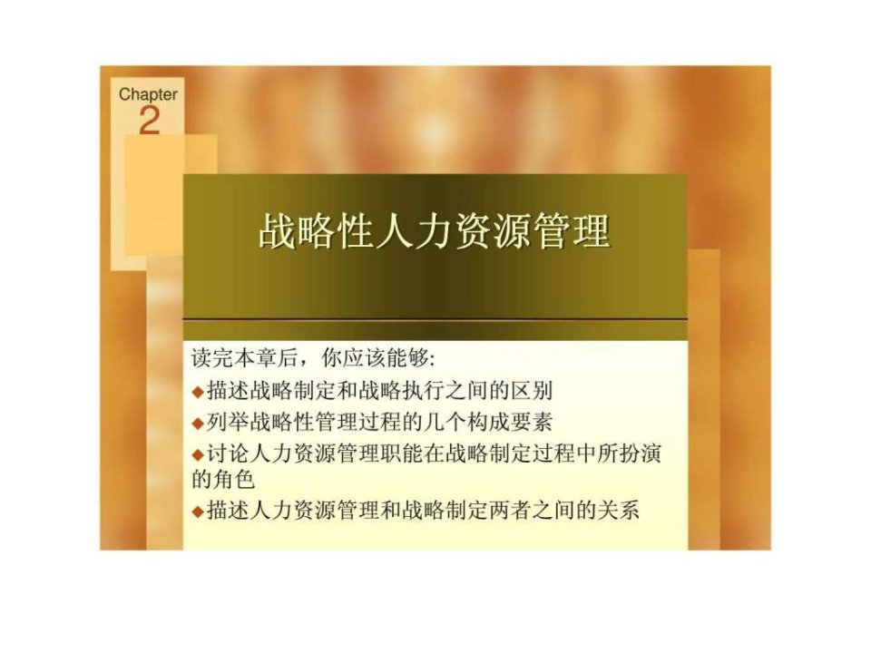 Chapter2战略性人力资源管理ppt课件