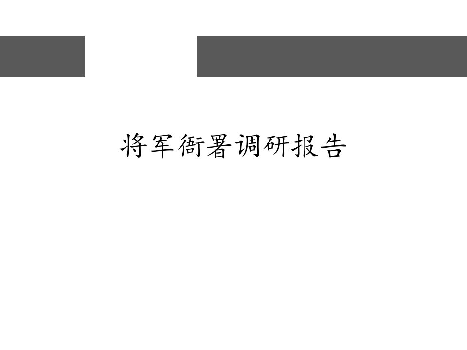 将军衙署调研报告ppt课件