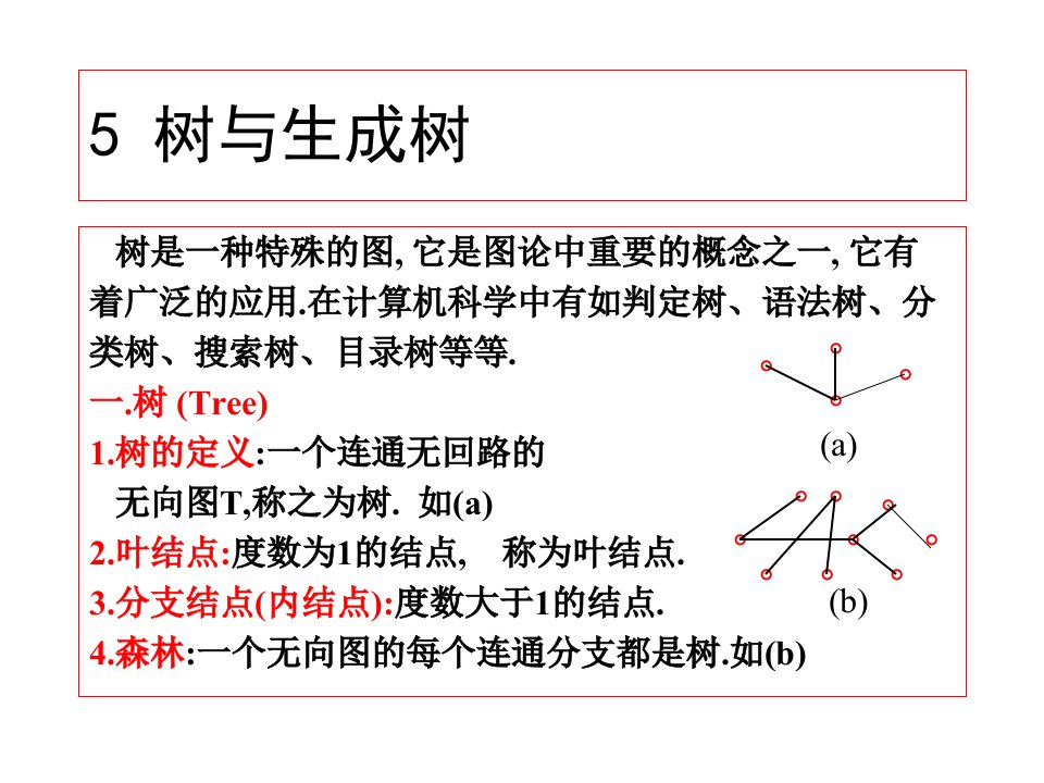 离散数学PPT课件5树与生成树(ppt文档)