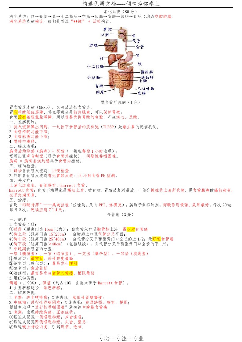 大苗消化系统听课笔记(共22页)