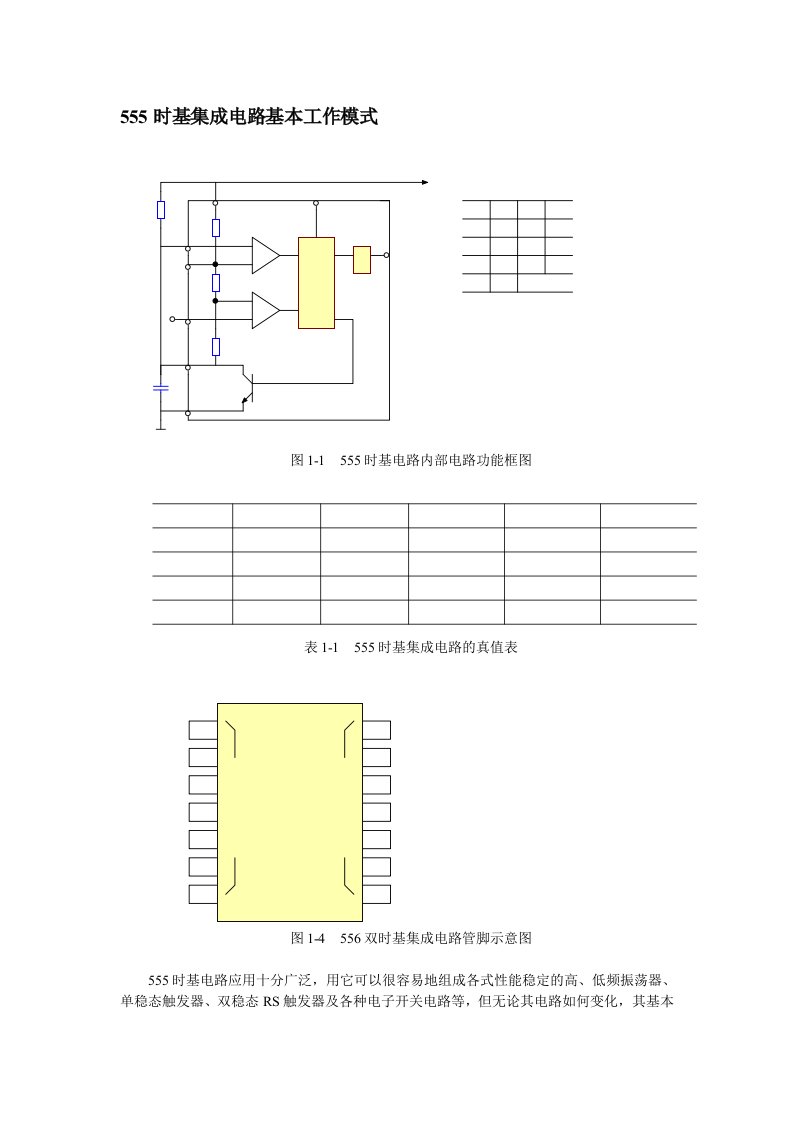 555时基集成电路基本工作模式