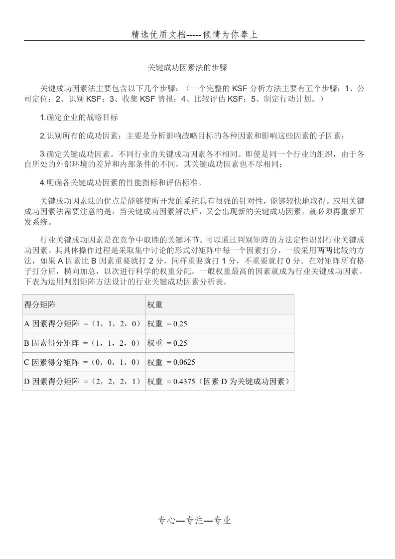 中国白酒行业成功关键因素分析(共4页)