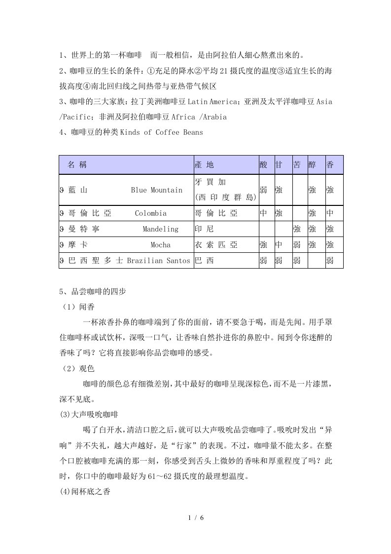 酒品课补充复习材料